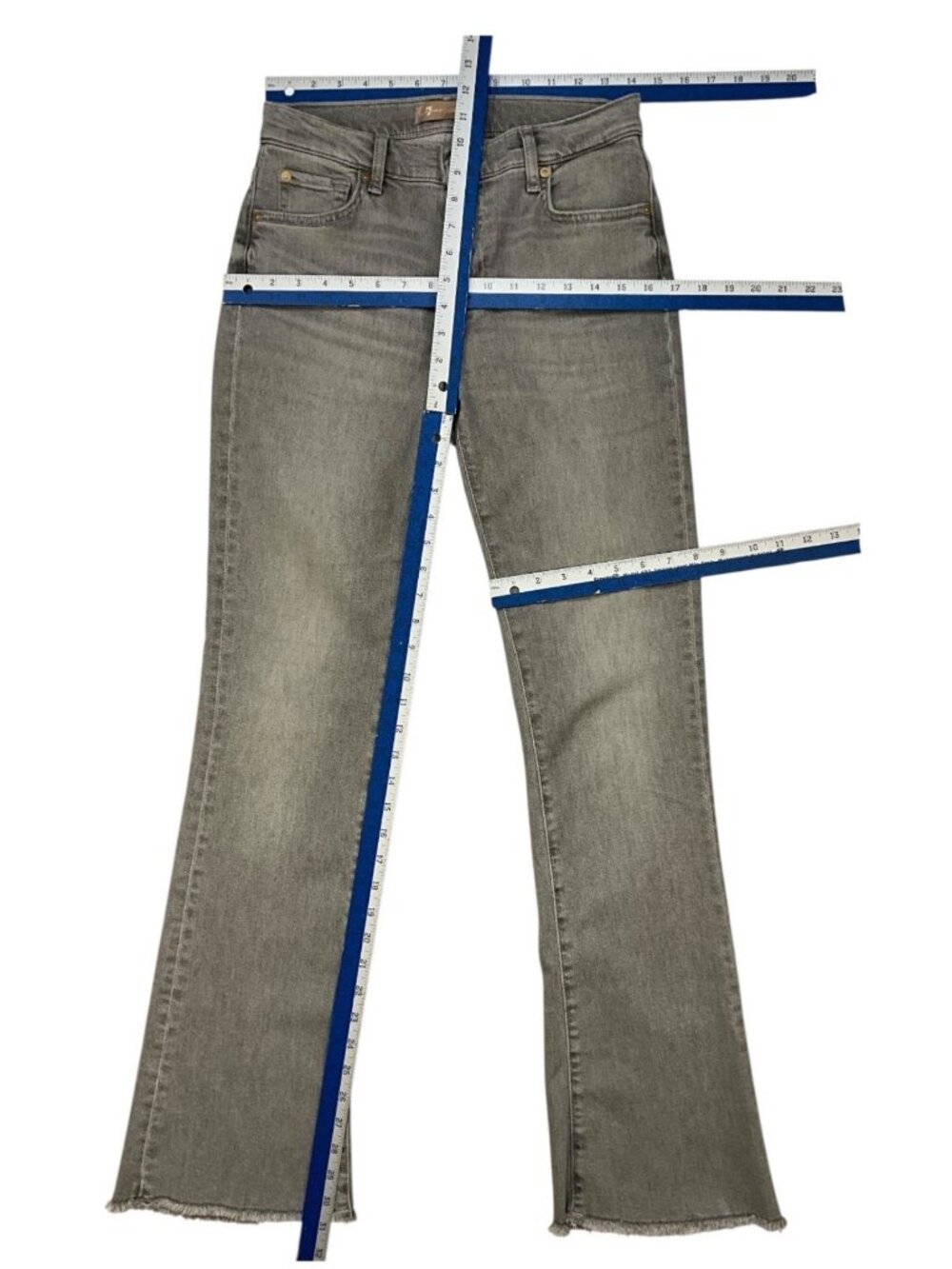 7 For All Mankind 7FAM Bootcut Mid Rise Jean 28 Gray - Picture 4 of 13